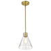 Mini Pendant Nuvo 60-8347 Gianna - Mini Pendant - Vintage Brass Finish - Clear Glass Nuvo