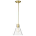 Mini Pendant Nuvo 60-8347 Gianna - Mini Pendant - Vintage Brass Finish - Clear Glass Nuvo