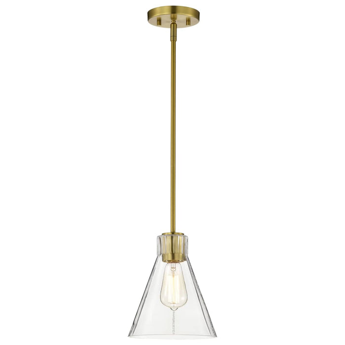 Mini Pendant Nuvo 60-8347 Gianna - Mini Pendant - Vintage Brass Finish - Clear Glass Nuvo