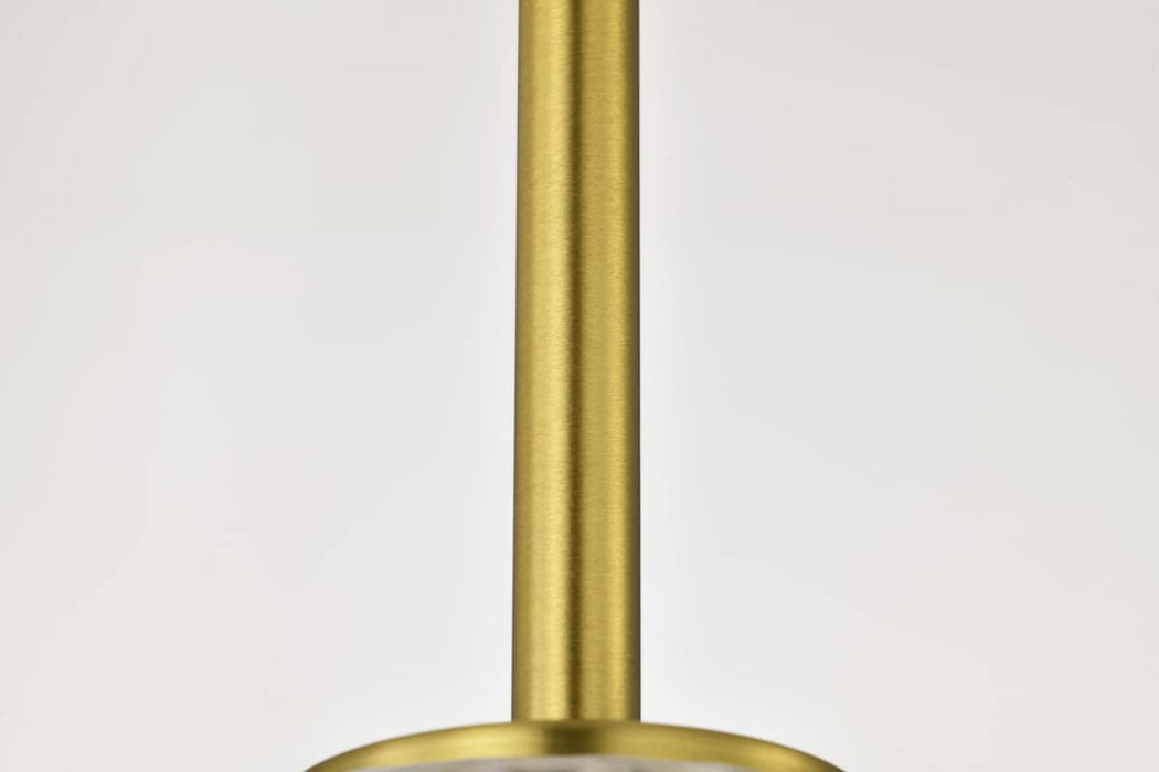 Mini Pendant Nuvo 60-8347 Gianna - Mini Pendant - Vintage Brass Finish - Clear Glass Nuvo