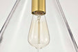 Mini Pendant Nuvo 60-8347 Gianna - Mini Pendant - Vintage Brass Finish - Clear Glass Nuvo