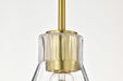 Mini Pendant Nuvo 60-8347 Gianna - Mini Pendant - Vintage Brass Finish - Clear Glass Nuvo