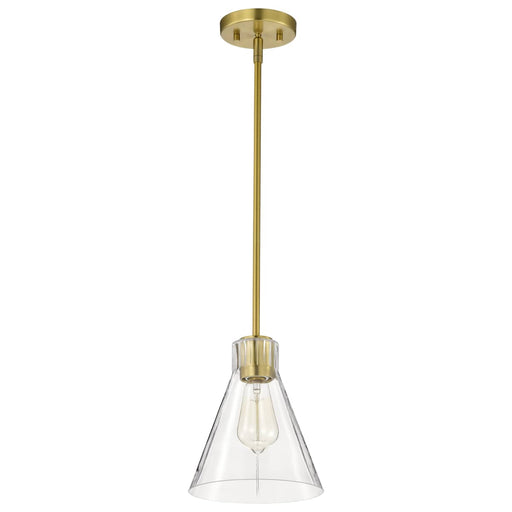 Mini Pendant Nuvo 60-8347 Gianna - Mini Pendant - Vintage Brass Finish - Clear Glass Nuvo