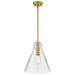 Pendant Nuvo 60-8348 Gianna - 1 Light Medium Pendant - Vintage Brass Finish - Clear Glass Nuvo