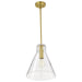 Pendant Nuvo 60-8348 Gianna - 1 Light Medium Pendant - Vintage Brass Finish - Clear Glass Nuvo