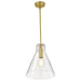 Pendant Nuvo 60-8348 Gianna - 1 Light Medium Pendant - Vintage Brass Finish - Clear Glass Nuvo