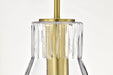 Pendant Nuvo 60-8348 Gianna - 1 Light Medium Pendant - Vintage Brass Finish - Clear Glass Nuvo
