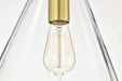 Pendant Nuvo 60-8348 Gianna - 1 Light Medium Pendant - Vintage Brass Finish - Clear Glass Nuvo