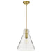 Pendant Nuvo 60-8348 Gianna - 1 Light Medium Pendant - Vintage Brass Finish - Clear Glass Nuvo