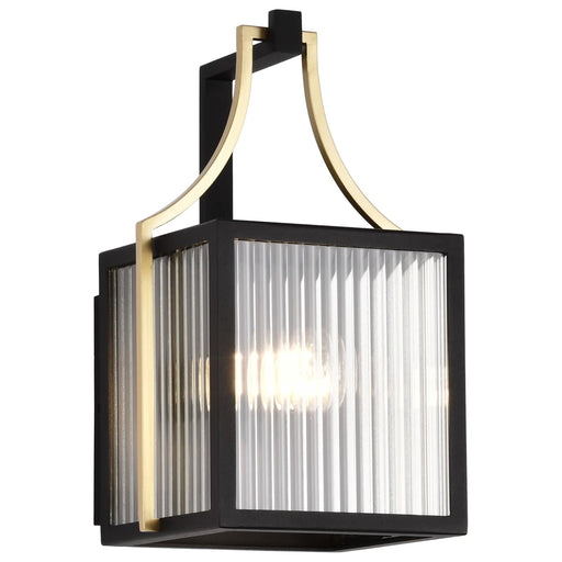 Wall Lantern Nuvo 60-8501 Holden - Small Outdoor Lantern - Gold and Black Finish - Clear Glass Nuvo