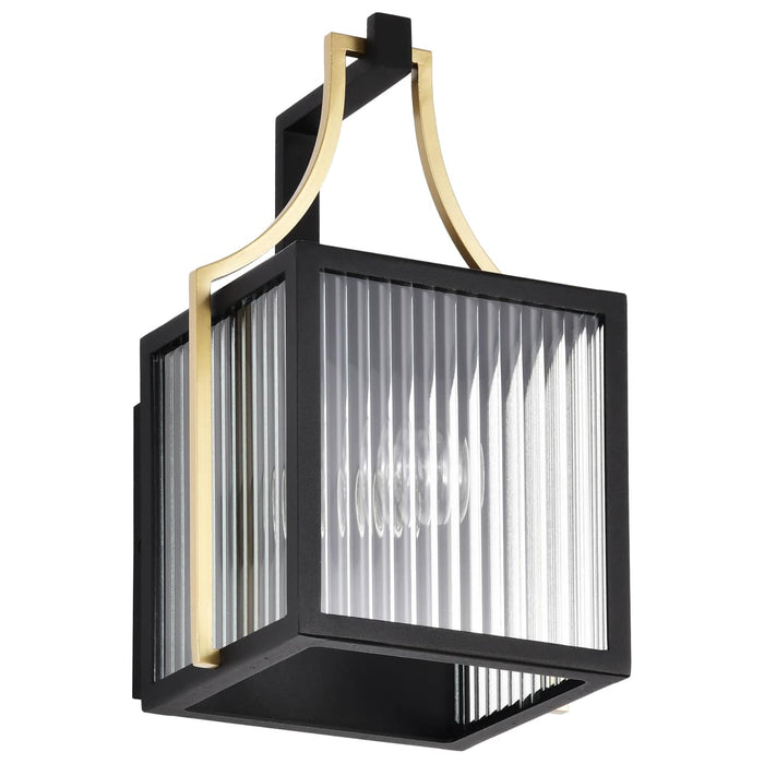 Wall Lantern Nuvo 60-8501 Holden - Small Outdoor Lantern - Gold and Black Finish - Clear Glass Nuvo
