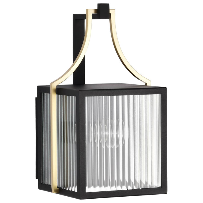 Wall Lantern Nuvo 60-8501 Holden - Small Outdoor Lantern - Gold and Black Finish - Clear Glass Nuvo