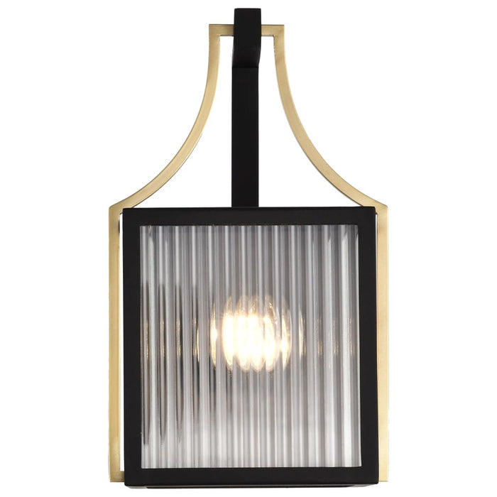 Wall Lantern Nuvo 60-8501 Holden - Small Outdoor Lantern - Gold and Black Finish - Clear Glass Nuvo