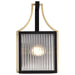 Wall Lantern Nuvo 60-8501 Holden - Small Outdoor Lantern - Gold and Black Finish - Clear Glass Nuvo