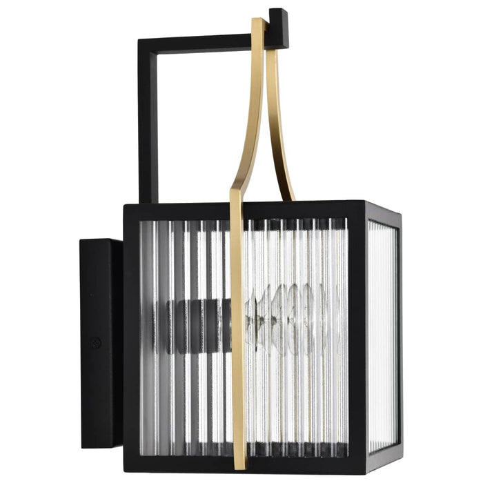 Wall Lantern Nuvo 60-8501 Holden - Small Outdoor Lantern - Gold and Black Finish - Clear Glass Nuvo