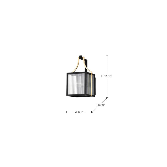 Wall Lantern Nuvo 60-8501 Holden - Small Outdoor Lantern - Gold and Black Finish - Clear Glass Nuvo
