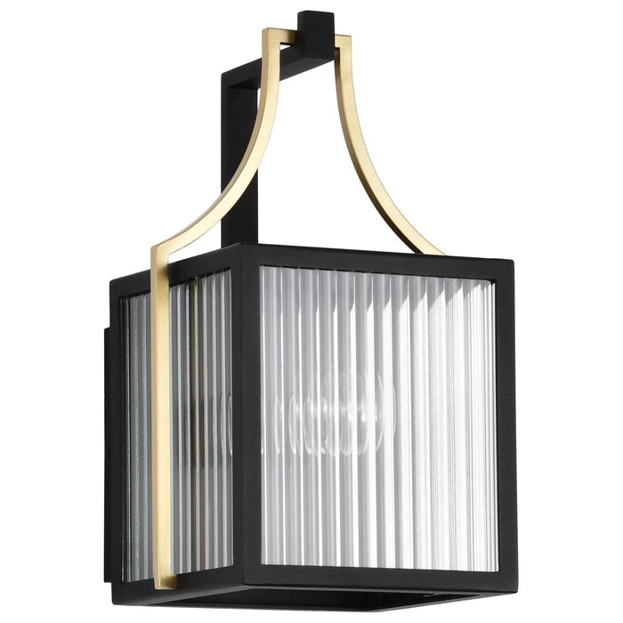 Wall Lantern Nuvo 60-8501 Holden - Small Outdoor Lantern - Gold and Black Finish - Clear Glass Nuvo