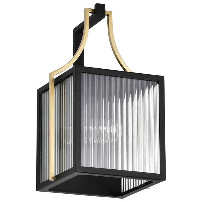 Wall Lantern Nuvo 60-8502 Holden - Medium Outdoor Lantern - Gold and Black Finish - Clear Glass Nuvo