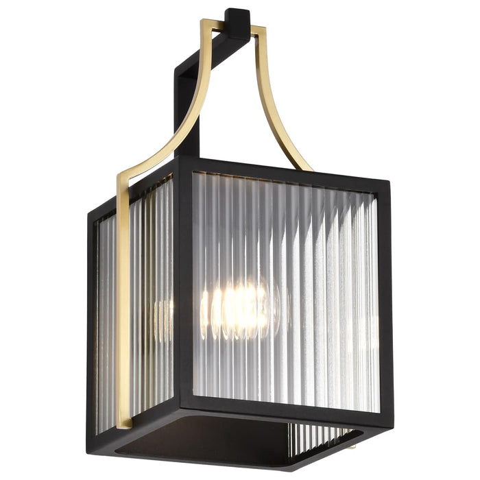 Wall Lantern Nuvo 60-8502 Holden - Medium Outdoor Lantern - Gold and Black Finish - Clear Glass Nuvo