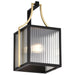Wall Lantern Nuvo 60-8502 Holden - Medium Outdoor Lantern - Gold and Black Finish - Clear Glass Nuvo