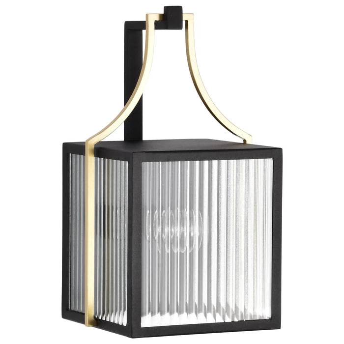 Wall Lantern Nuvo 60-8502 Holden - Medium Outdoor Lantern - Gold and Black Finish - Clear Glass Nuvo