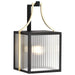 Wall Lantern Nuvo 60-8502 Holden - Medium Outdoor Lantern - Gold and Black Finish - Clear Glass Nuvo
