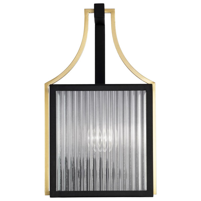 Wall Lantern Nuvo 60-8502 Holden - Medium Outdoor Lantern - Gold and Black Finish - Clear Glass Nuvo