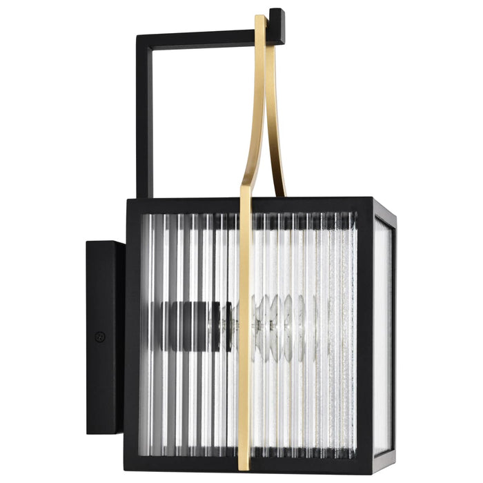 Wall Lantern Nuvo 60-8502 Holden - Medium Outdoor Lantern - Gold and Black Finish - Clear Glass Nuvo