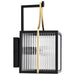 Wall Lantern Nuvo 60-8502 Holden - Medium Outdoor Lantern - Gold and Black Finish - Clear Glass Nuvo