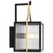 Wall Lantern Nuvo 60-8502 Holden - Medium Outdoor Lantern - Gold and Black Finish - Clear Glass Nuvo