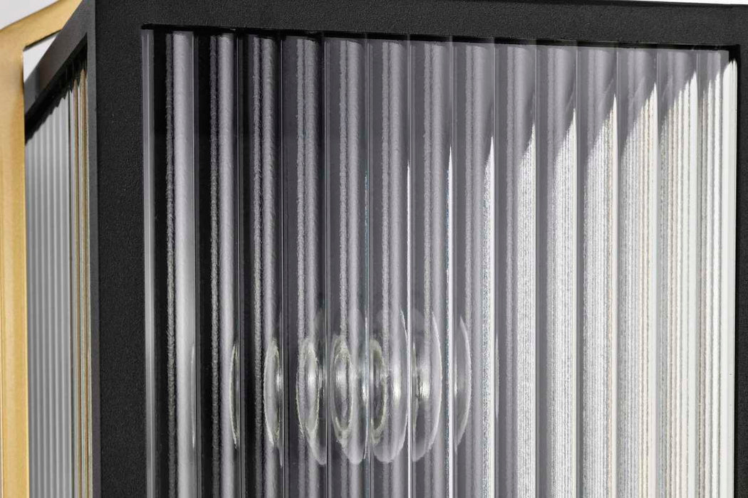 Wall Lantern Nuvo 60-8502 Holden - Medium Outdoor Lantern - Gold and Black Finish - Clear Glass Nuvo