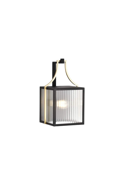Wall Lantern Nuvo 60-8502 Holden - Medium Outdoor Lantern - Gold and Black Finish - Clear Glass Nuvo