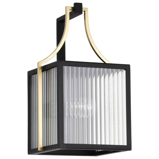 Wall Lantern Nuvo 60-8502 Holden - Medium Outdoor Lantern - Gold and Black Finish - Clear Glass Nuvo