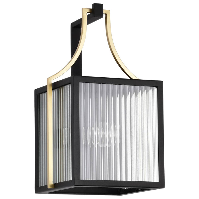 Wall Lantern Nuvo 60-8502 Holden - Medium Outdoor Lantern - Gold and Black Finish - Clear Glass Nuvo