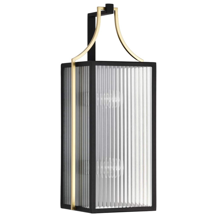 Wall Lantern Nuvo 60-8503 Holden - Large Outdoor Lantern - Gold and Black Finish - Clear Glass Nuvo