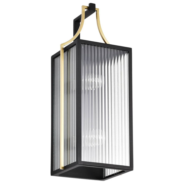 Wall Lantern Nuvo 60-8503 Holden - Large Outdoor Lantern - Gold and Black Finish - Clear Glass Nuvo