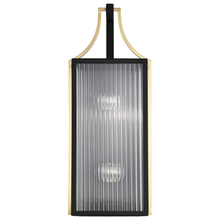 Wall Lantern Nuvo 60-8503 Holden - Large Outdoor Lantern - Gold and Black Finish - Clear Glass Nuvo