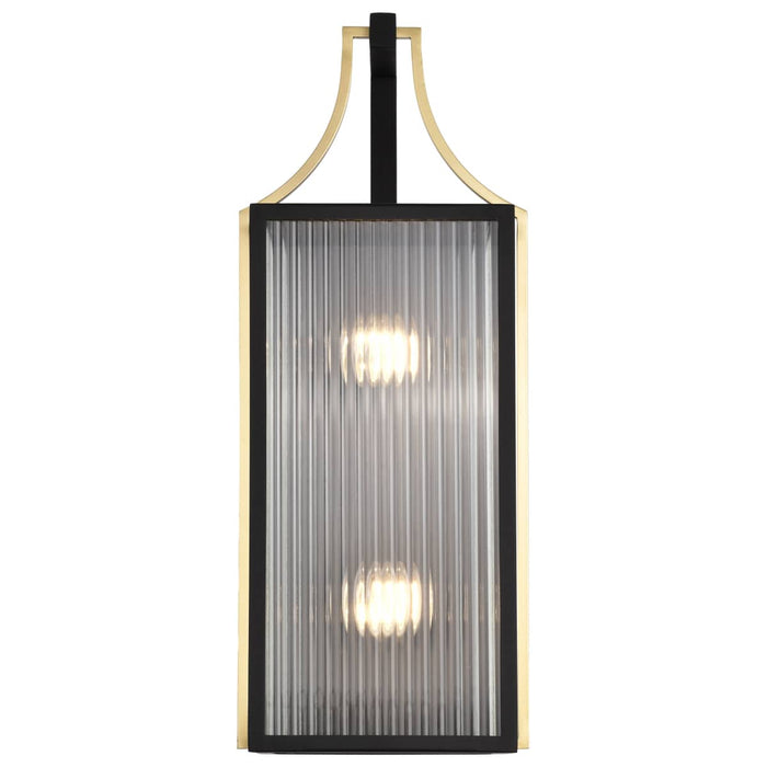 Wall Lantern Nuvo 60-8503 Holden - Large Outdoor Lantern - Gold and Black Finish - Clear Glass Nuvo