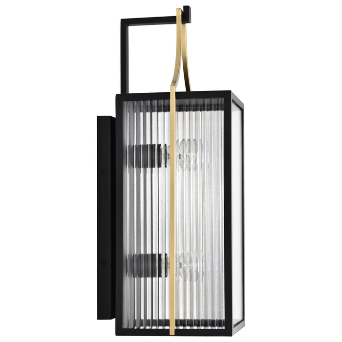 Wall Lantern Nuvo 60-8503 Holden - Large Outdoor Lantern - Gold and Black Finish - Clear Glass Nuvo