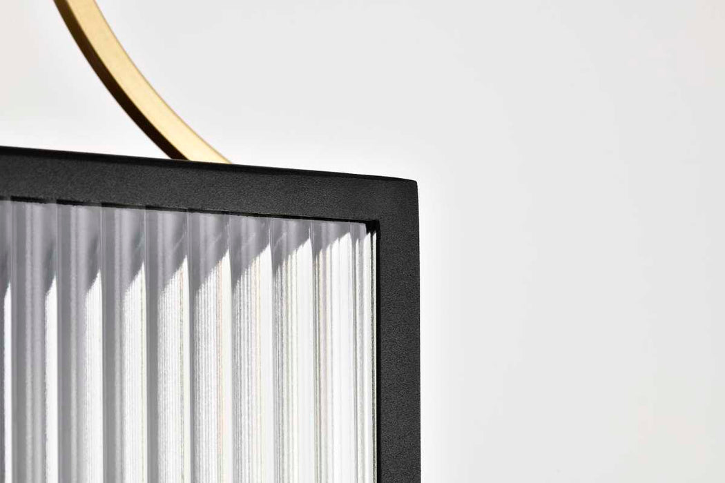 Wall Lantern Nuvo 60-8503 Holden - Large Outdoor Lantern - Gold and Black Finish - Clear Glass Nuvo