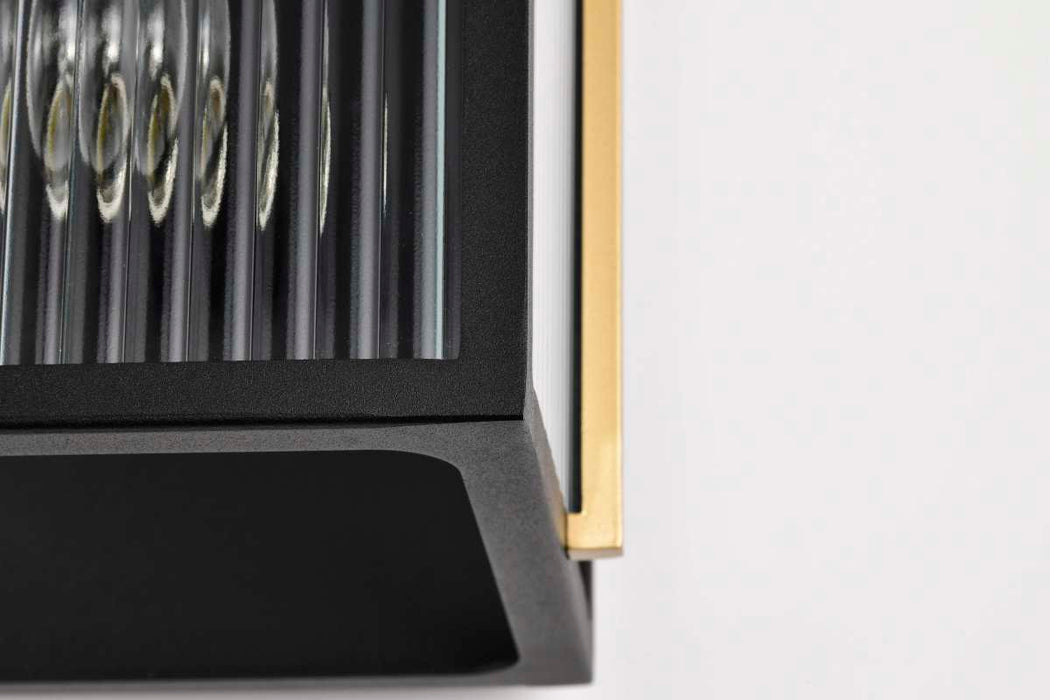 Wall Lantern Nuvo 60-8503 Holden - Large Outdoor Lantern - Gold and Black Finish - Clear Glass Nuvo