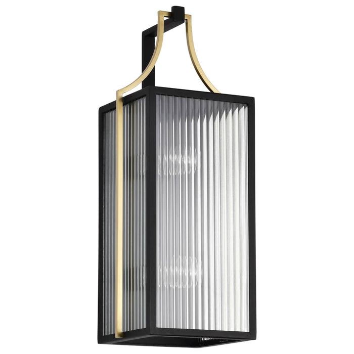 Wall Lantern Nuvo 60-8503 Holden - Large Outdoor Lantern - Gold and Black Finish - Clear Glass Nuvo
