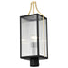 Post Lantern Nuvo 60-8504 Holden - Outdoor Post Lantern - Gold and Black Finish - Clear Glass Nuvo