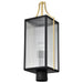 Post Lantern Nuvo 60-8504 Holden - Outdoor Post Lantern - Gold and Black Finish - Clear Glass Nuvo