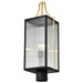 Post Lantern Nuvo 60-8504 Holden - Outdoor Post Lantern - Gold and Black Finish - Clear Glass Nuvo