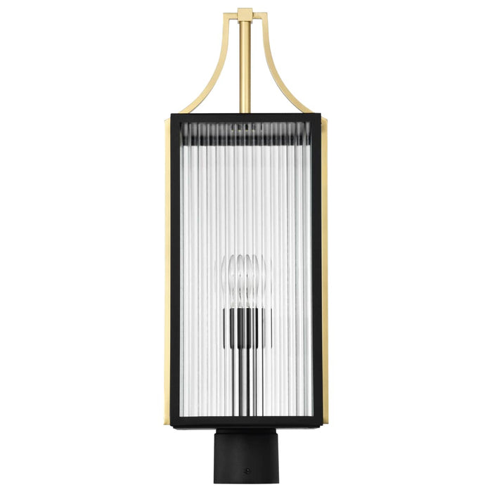 Post Lantern Nuvo 60-8504 Holden - Outdoor Post Lantern - Gold and Black Finish - Clear Glass Nuvo