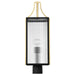 Post Lantern Nuvo 60-8504 Holden - Outdoor Post Lantern - Gold and Black Finish - Clear Glass Nuvo