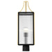 Post Lantern Nuvo 60-8504 Holden - Outdoor Post Lantern - Gold and Black Finish - Clear Glass Nuvo