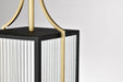 Post Lantern Nuvo 60-8504 Holden - Outdoor Post Lantern - Gold and Black Finish - Clear Glass Nuvo