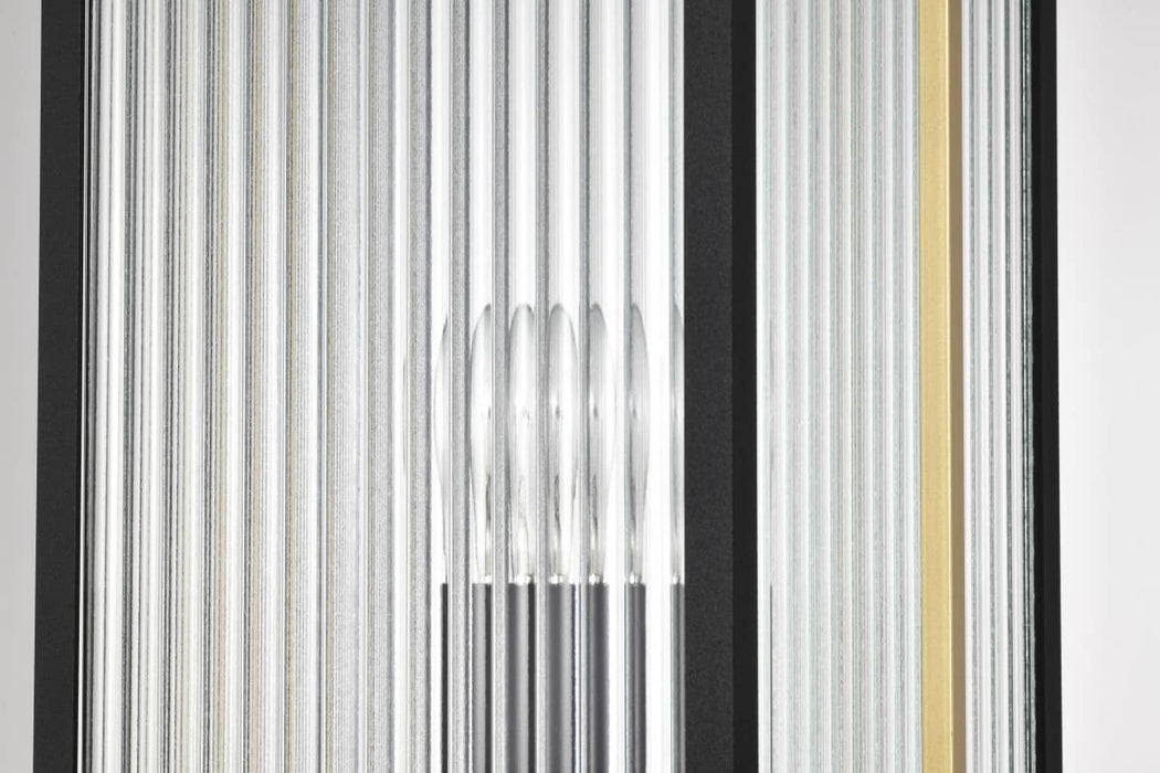 Post Lantern Nuvo 60-8504 Holden - Outdoor Post Lantern - Gold and Black Finish - Clear Glass Nuvo